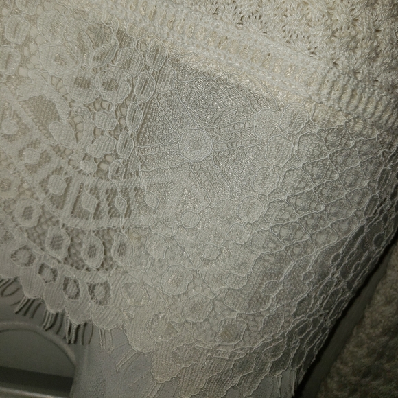 Lucky Brand M Sweater w/ Lace Trim - Picture 6 of 7